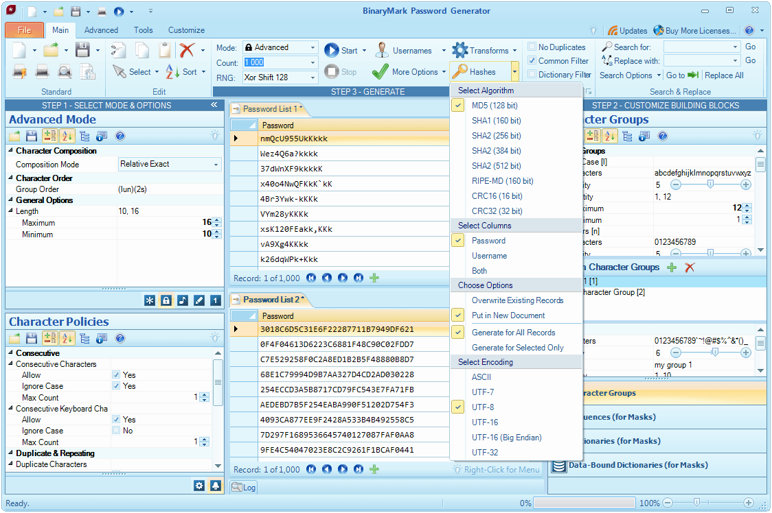 String hash generator